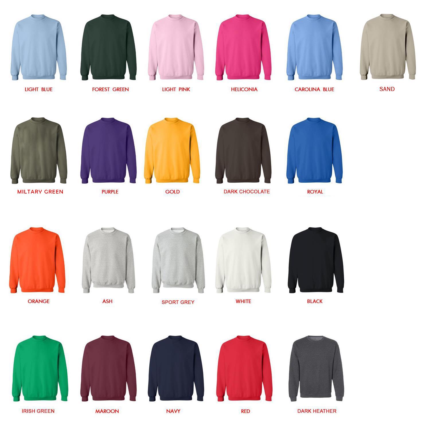 sweatshirt color chart - Sam Fender UK Store