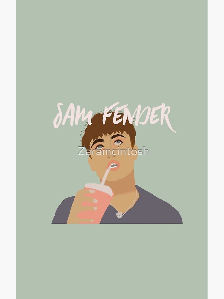 Sam Fender Digital Art Shower Curtain - Image 2